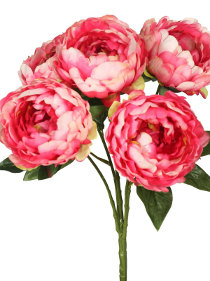 Artificial Peony Bunch (20") Pink - Vickerman