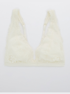 Aerie Hibiscus Lace Plunge Bralette