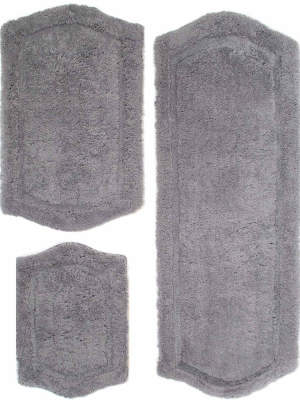 3pc Paradise Memory Solid Foam Bath Rug Set - Chesapeake