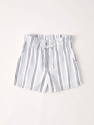 High Rise Paperbag Waist Shorts