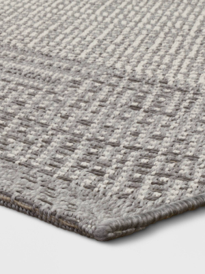 7'x10' Indoor/outdoor Sebastian Zig Zag Woven Area Rug Gray - Project 62™