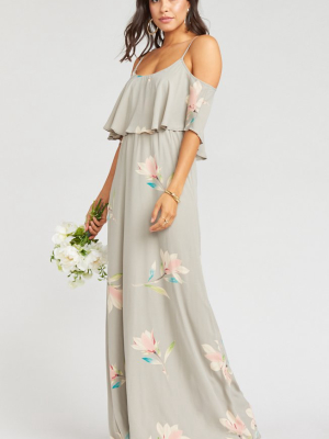 Caitlin Ruffle Maxi Dress ~ Lily Showers