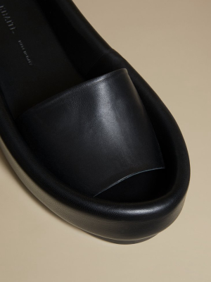 The Venice Sandal In Black Leather