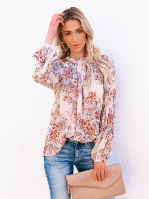 Plenty Of Love Floral Ruffle Sleeve Blouse - Final Sale