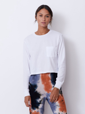 Cropped Long Sleeve Ex-boyfriend Pocket Crew