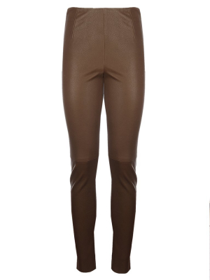 's Max Mara Cropped Leather Leggings