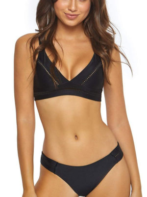 Pilyq Midnight Stitched Ellie Halter Bikini Top