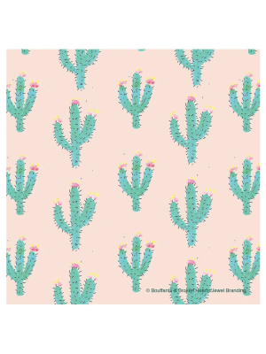 4pk Ceramic Pink Cactus Print Coasters - Thirstystone