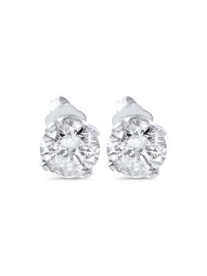 Pompeii3 1 3/8ct Diamond Studs 14k White Gold