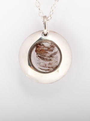 Disk Gateway Necklace (glacial Quartz, Pa+gla)