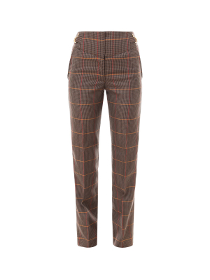 Burberry Houndstooth Print Tailored Trousers