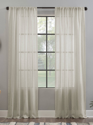 Crushed Texture Sheer Anti-dust Curtain Panel - Clean Window