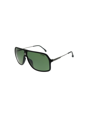 Carrera Navigator 1019/s 003 Uc Unisex Aviator Polarized Sunglasses Matte Black With Green Polarized Lens 64mm