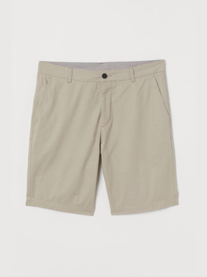 Knee-length Cotton Shorts