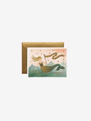 Thank You Card - Vintage Mermaid