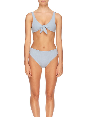 Lila Tie Up Top - Powder Blue