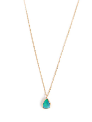 Small Bezel Set Opal Necklace