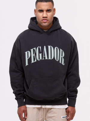 Cali Oversized Hoodie Washed Black Alga