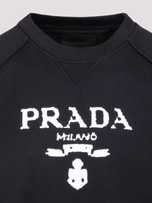 Prada Logo Long-sleeved Crewneck Sweatshirt