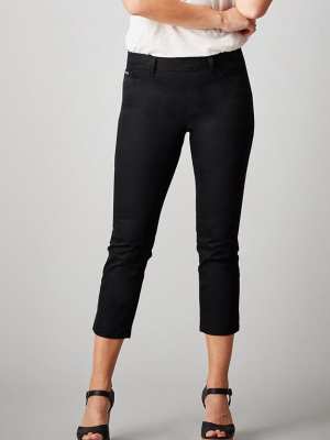 Kelly Cropped Satin Black