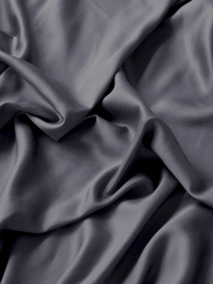 Bamboo Sateen Fitted Sheet - Slate