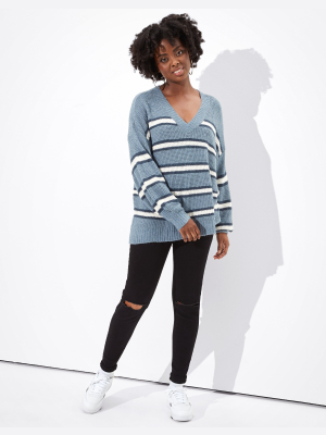 Ae Oversized Dreamspun V-neck Sweater