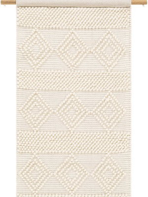 Hygge Hand Woven Wall Hanging In White