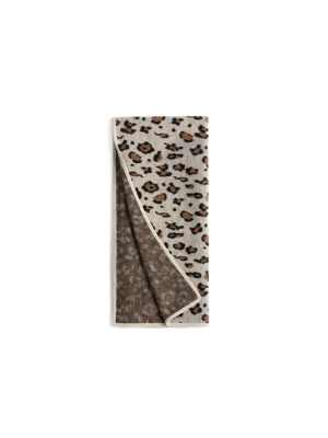 Sydney Leopard Throw Blanket, Tan - Shiraleah