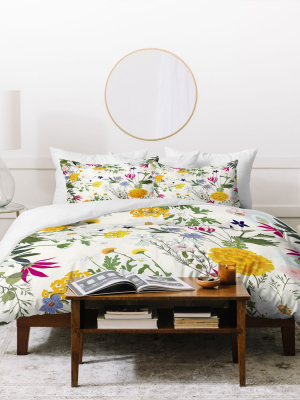 Iveta Abolina Bretta Duvet Cover Set Yellow - Deny Designs