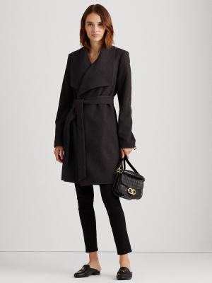 Crepe Open-front Coat