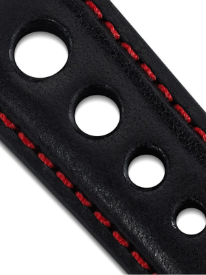 Leather Strap - Black/red - Norton V4