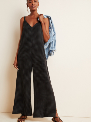 Checked Layering Jumpsuit