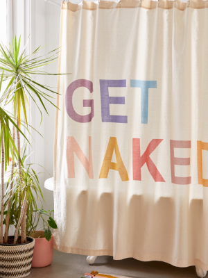 Get Naked Rainbow Shower Curtain