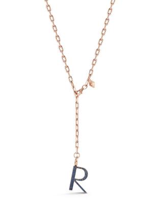 Woolf 18k Rose Gold And Sapphire Initial And Number Charms