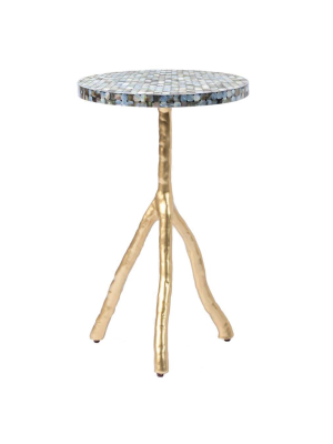 Made Goods Royce Accent Table - Warm Gold