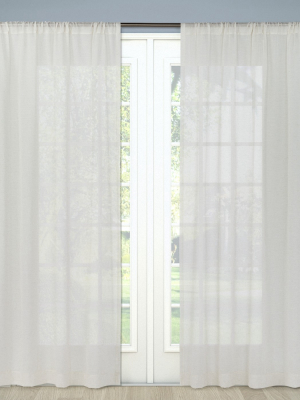 Sheer Linen Curtain Panels 84"x54" - Threshold™