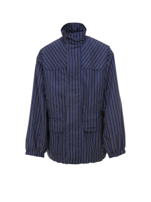 Balenciaga Striped High-neck Jacket