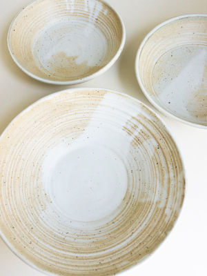 Ceramic Serving Bowl In Warm Speckle
