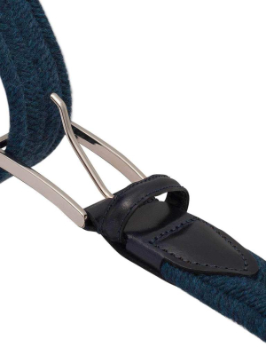 Blue Fabrizio Elastic Wool Belt