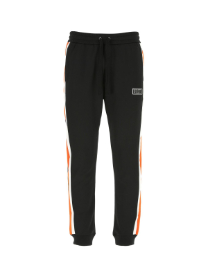 Valentino Logo Patch Side Striped Sweatpants