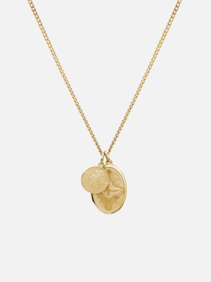 Mini Dove Necklace, 14k Gold