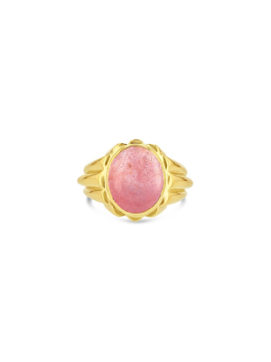 Pink Sapphire Column Ring Vertical