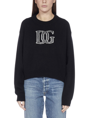 Dolce & Gabbana Logo Intarsia Crewneck Jumper