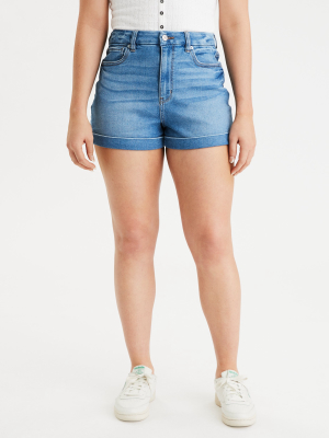 Ae Curvy Denim Mom Shorts