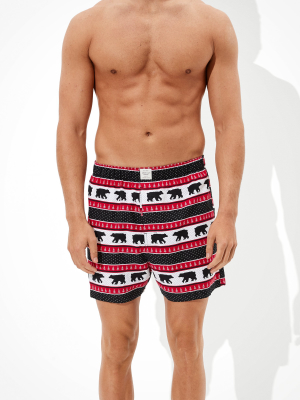 Aeo Polar Bear Flannel Boxer Short