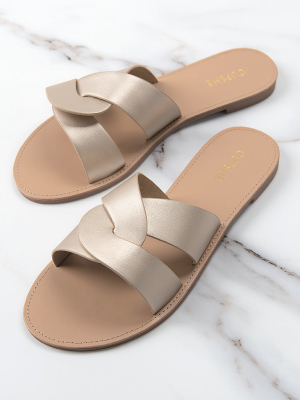 Sunbeam Cross Strap Slide Sandals