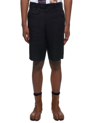 Linen Deck Shorts (we-p038-051-black)