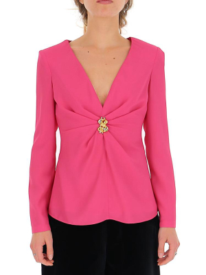 Moschino Pendant Draped Blouse