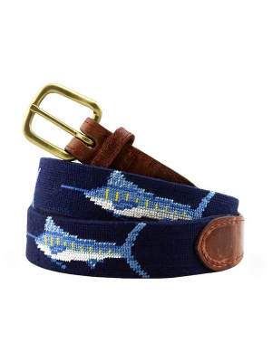 Billfish Needlepoint Belt