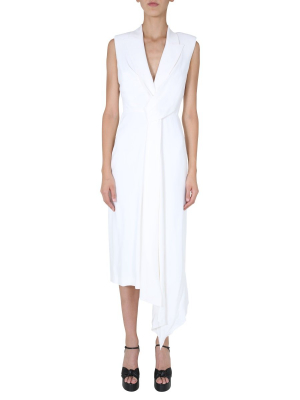 Alexander Mcqueen Draped Midi Dress